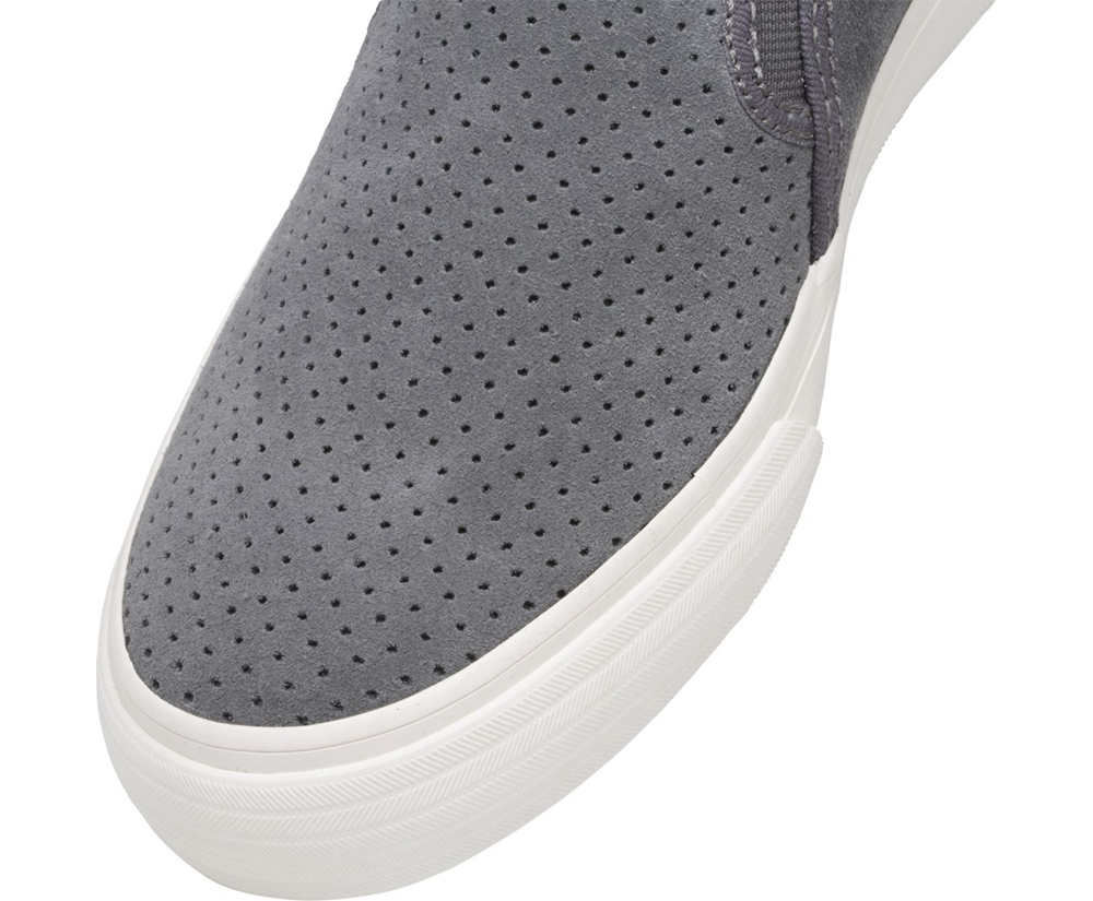 Keds Slip Ons Damen Grau - Double Decker Perf Suede - YFZ-789523